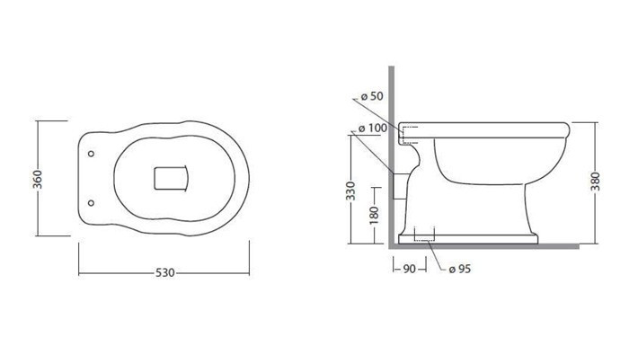 Унитаз TW Bristol TWBR02bi