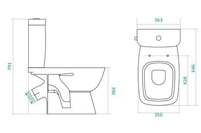 Унитаз компакт Santek Нео Лайт 1.WH30.2.408