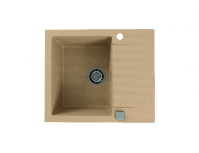 Мойка ALVEUS GRANITAL CADIT 10 BEIGE - G55 590 X 500 1X в комплекте с сифоном 1132823,