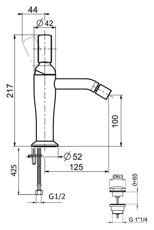 Смеситель для биде Webert Opera OA840102