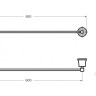 Полотенцедержатель 650x62x50 ART&MAX CZR-F-8981