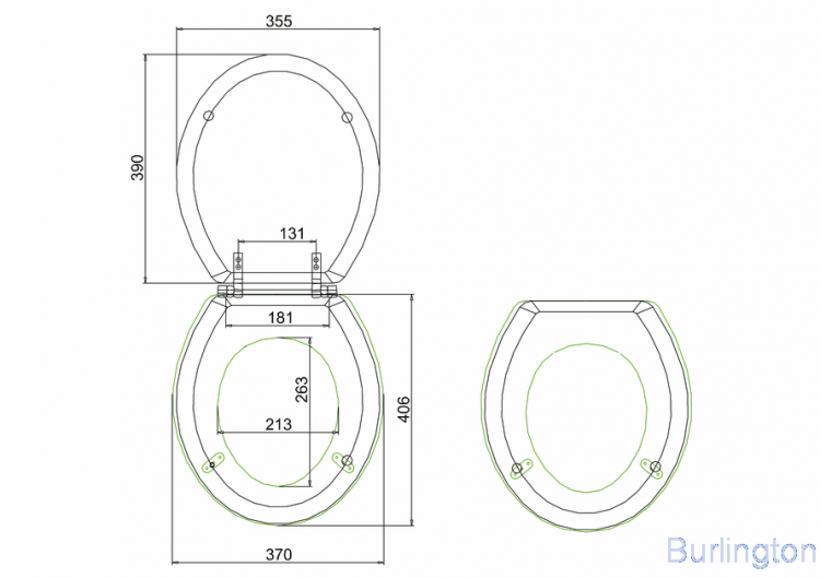 Сиденье на петлях с микролифтом, матовый черный [S48]