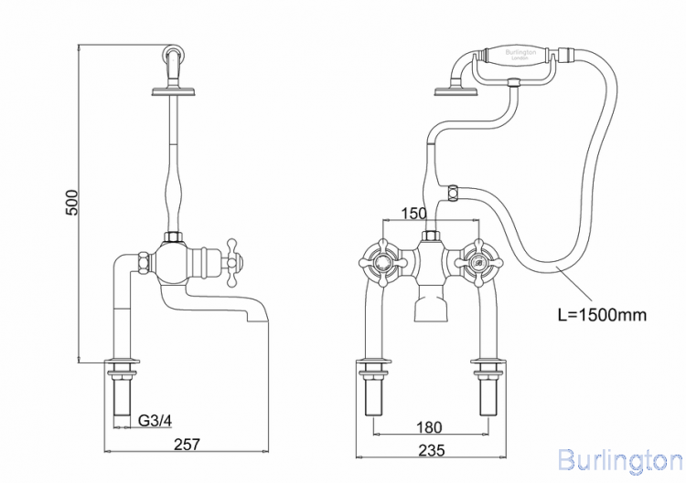 Термостатический смеситель, набортный T2DB