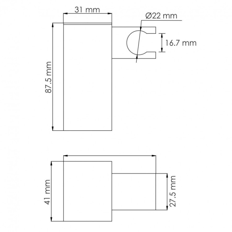 WasserKRAFT NEW A321 Настенный держатель лейки
