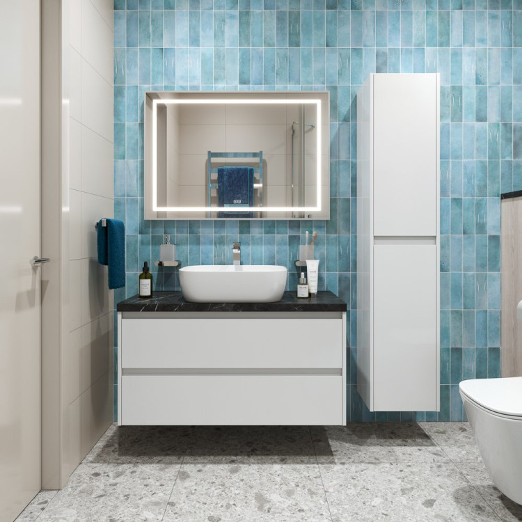 База под раковину подвесная с двумя выкатными ящиками BelBagno KRAFT-1000-2C-SO-RT