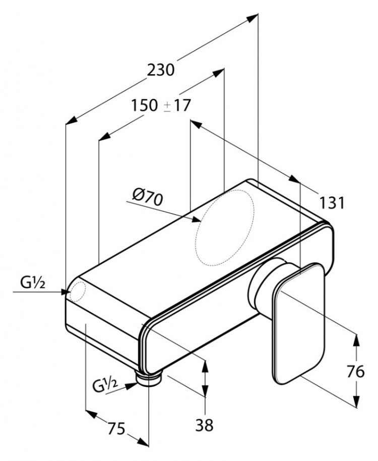 Смеситель для душа Kludi E2 497140575