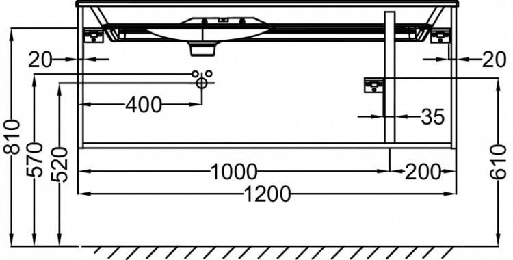 Мебель 120 см для раковины-столешницы 120 см, коричневая кожа Jacob Delafon NOUVELLE VAGUE EB3036-NR2