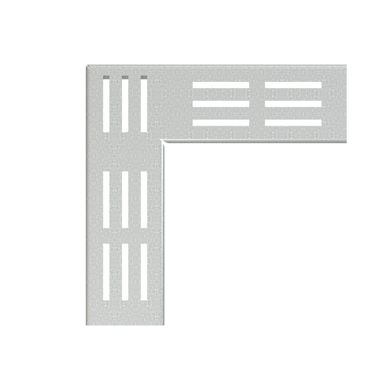 Решетка для дренажного углового желоба 75 мм, оцинкованная сталь Alcadrain ADZ-R101R
