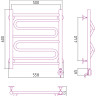 Полотенцесушитель электрический Стилье Формат 22 600х500 правый Без покрытия