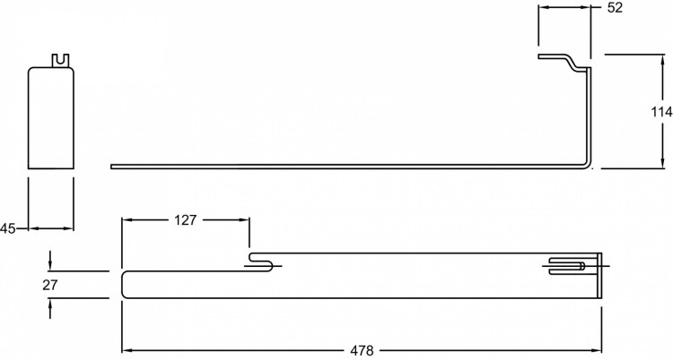 Левосторонний полотенцедержатель Jacob Delafon TERRACEE4906-CP