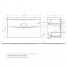 База под раковину подвесная с двумя выкатными ящиками, 1100x450x600 BelBagno MARINO-H60-1100-2C-SO-RW-P