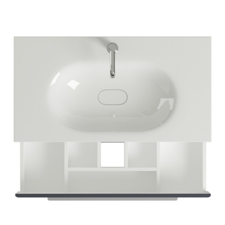 База под раковину подвесная с двумя выкатными ящиками, 746x472x500 Cezares ECO-750-2C-SO-BO