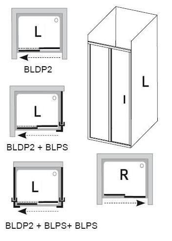 Стенка для душевого уголка Ravak Blix BLPS-90