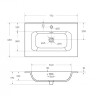 База под раковину подвесная с двумя выкатными ящиками Cezares ECO-CER-N-800-2C-SO-SPF-P