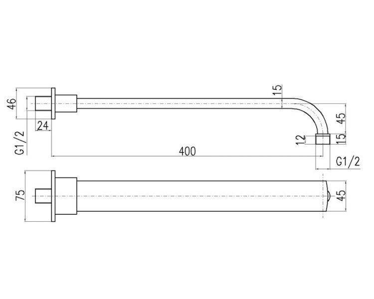 Кронштейн для верхнего душа Rav Slezak MD0701