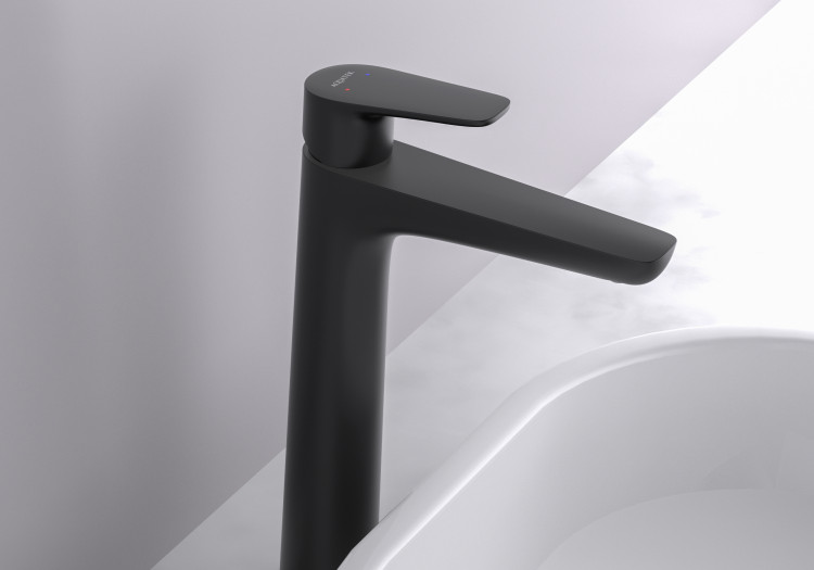 Смеситель для раковины 230, без донного клапана Aquatek, матовый черный AQ1104MB БЕТТА