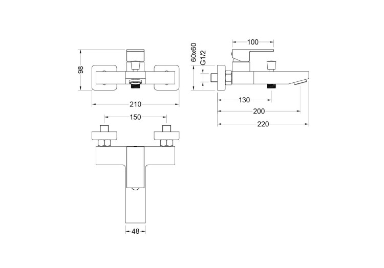 Душевой комплект наружного монтажа Aquatek ЛИБРА AQ1630CR