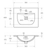 База под раковину подвесная с двумя выкатными ящиками BelBagno MARINO-CER-MINI-600-2C-SO-RG-P