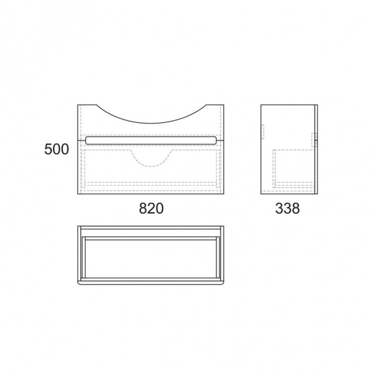 Тумба под раковину Owl 1975 Lagerta 85 подвесная