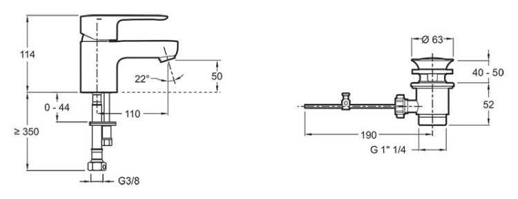 Смеситель с гигиеническим душем Jacob Delafon July E16319-4-CP