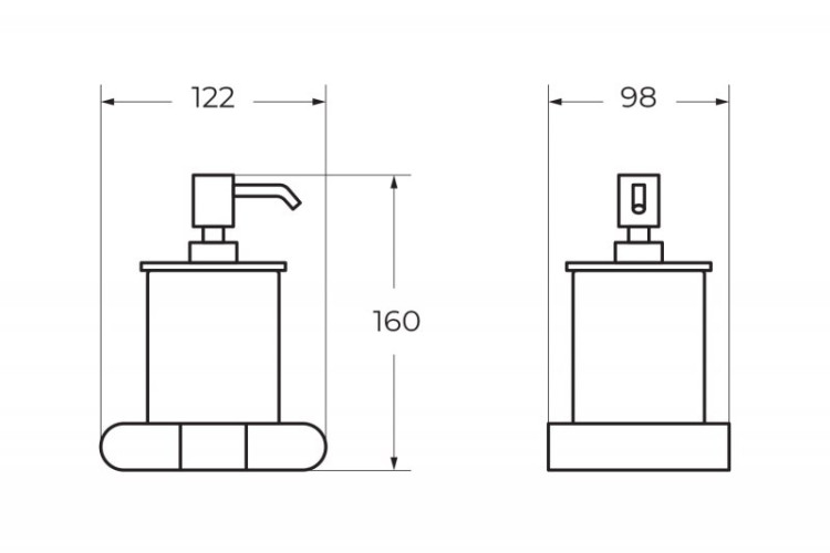 Держатель дозатора для жидкого мыла подвесной ART&MAX AM-E-3998-MB