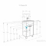 Тумба под раковину Aquaton Бекка PRO 50 белый/дуб Сомерсет 1A210801BAC20