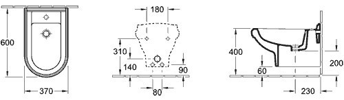 Биде Villeroy&Boch Hommage 7441B0R