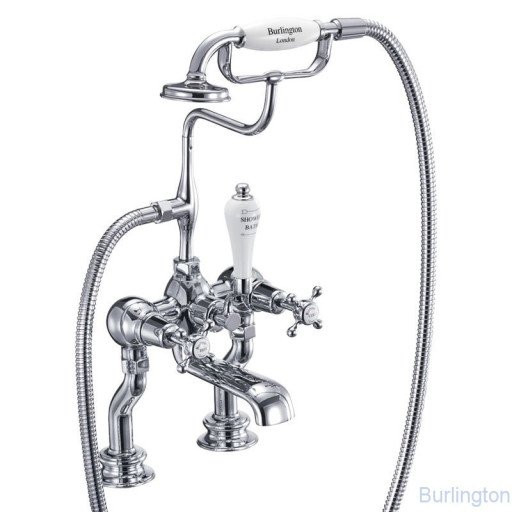 Cмеситель для ванны с ручным душем, Regent, набортный [CLR15-QT]