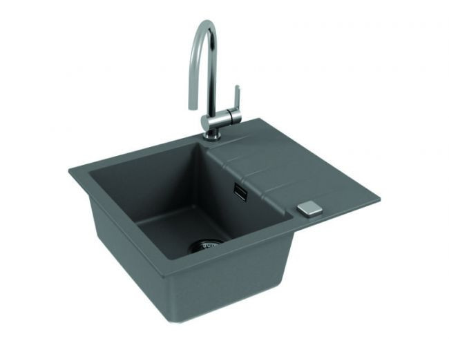 Мойка ALVEUS GRANITAL CADIT 10 CONCRETE - G81 590 X 500 1X в комплекте с сифоном 1132823,