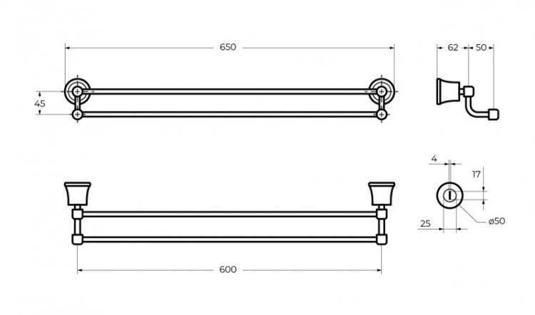 Полотенцедержатель ART&MAX AM-F-8982