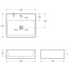 Раковина керамическая накладная прямоугольная BelBagno BB1367