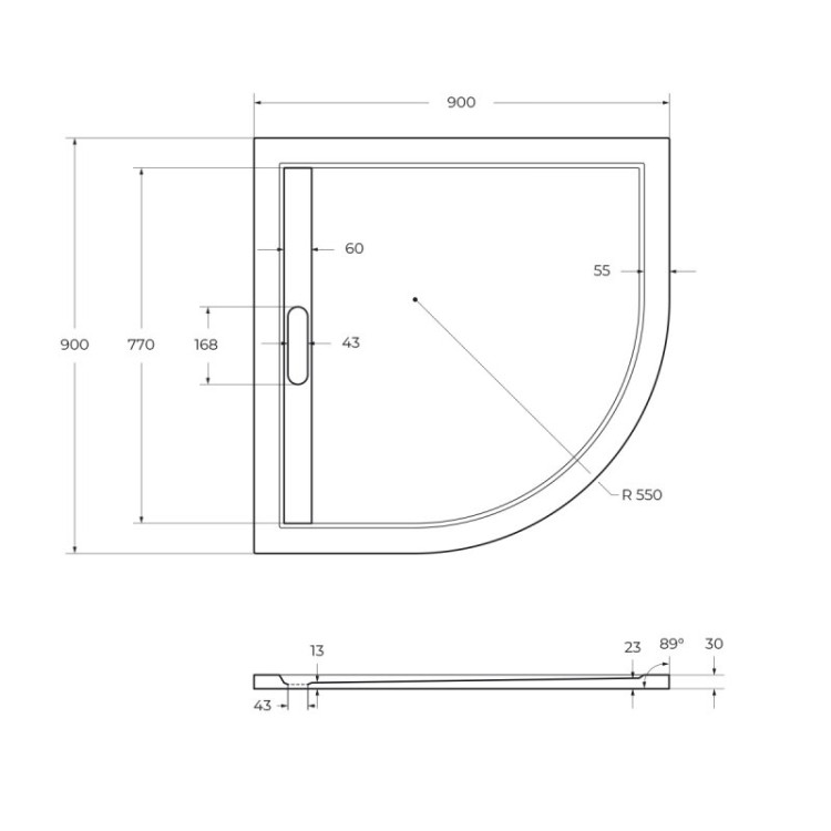 Комплект ножек для поддона из искусственного мрамора, типа R-80 Cezares TRAY-LEGS-AS-07