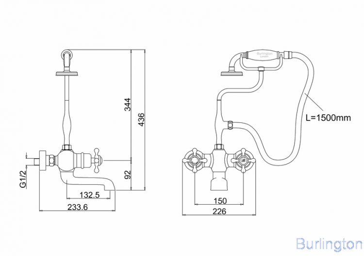 Термостатический смеситель, набортный T2WB