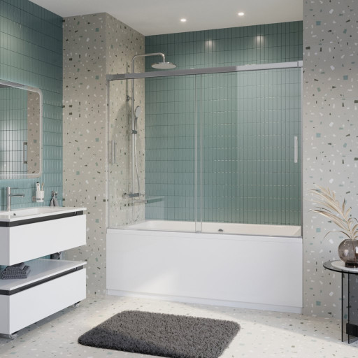 Шторка на ванну TANDEM-SOFT-VF-2 Cezares TANDEM-SOFT-VF-2-170/145-C-Cr-IV