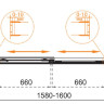 Шторка на ванну TANDEM-SOFT-VF-2 Cezares TANDEM-SOFT-VF-2-170/145-C-Cr-IV