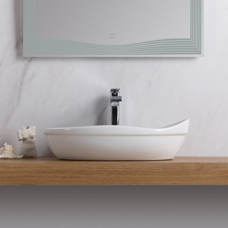 Раковина керамическая накладная, овальная BelBagno BB1362