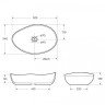 Раковина керамическая накладная, овальная BelBagno BB1362