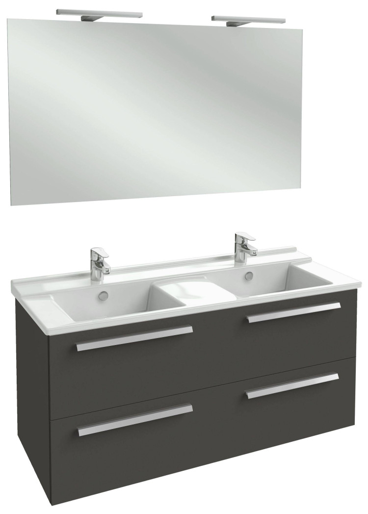 Мебель 117 см для раковины-столешницы, серый антрацит Jacob Delafon STRUKTURA EB1279-N14
