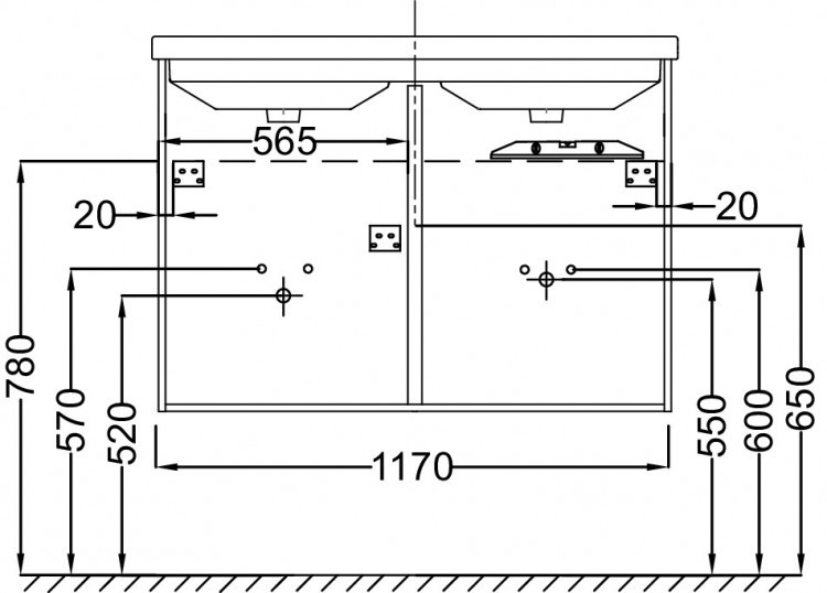Мебель 117 см для раковины-столешницы, серый антрацит Jacob Delafon STRUKTURA EB1279-N14