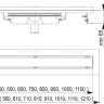 Водоотводящий желоб с порогами для цельной решетки, вертикальный сток Alcadrain APZ1106 Professional Low