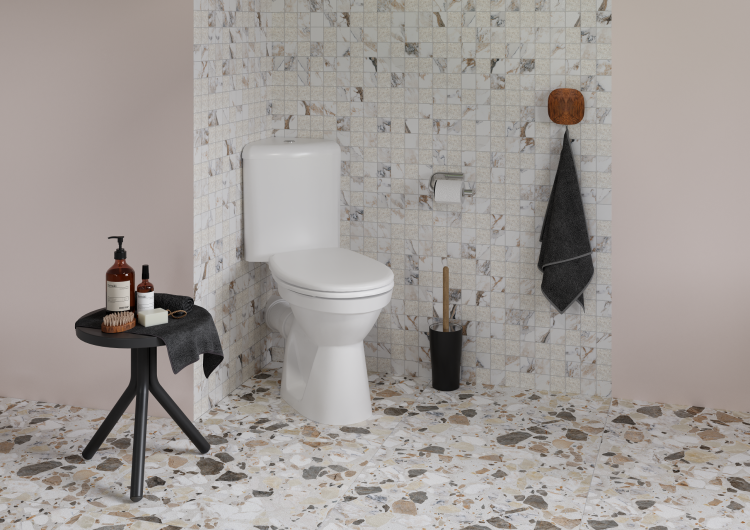 Комплект углового унитаза Arkitekt, стандартное сиденье, механизм 3/6 л