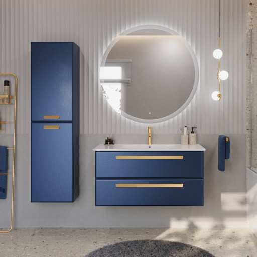 База под раковину подвесная с двумя выкатными ящиками, 1170x450x500 Cezares ECO-CER-1200-2C-SO-BL