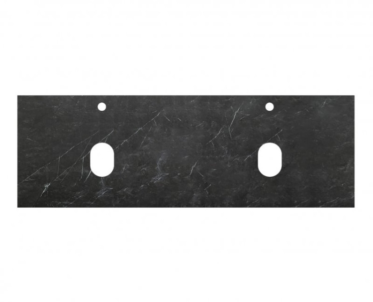 Столешница из керамогранита с двумя отверстиями под раковину Cezares KEP-120-2-MNO