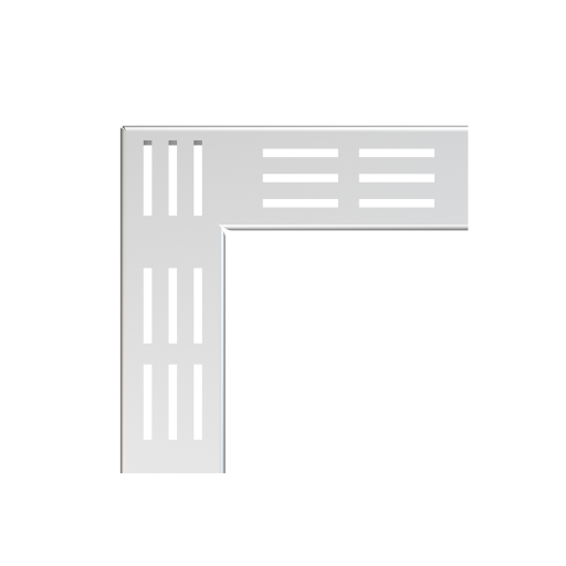 Решетка для дренажного углового желоба 75 мм, оцинкованная сталь Alcadrain ADZ-R102R