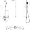 Душевая система Hansgrohe Croma 220 Showerpipe 27223000