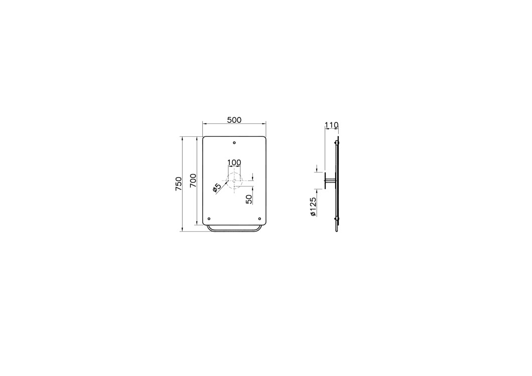Зеркало с изменяющимся углом наклона
