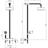 Душевая стойка с монокомандным смесителем для верхнего и ручного душа Cezares OLIMP-CD-01-L