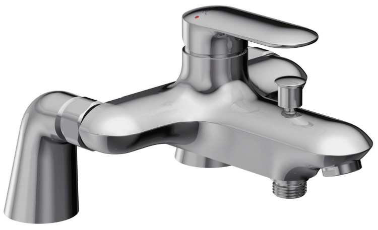 Однорычажный смеситель для ванны/душа, устанавливаемый на деку Jacob Delafon KUMIN E99461-CP