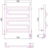 Полотенцесушитель электрический Стилье Формат 22 600х500 правый Матовый белый