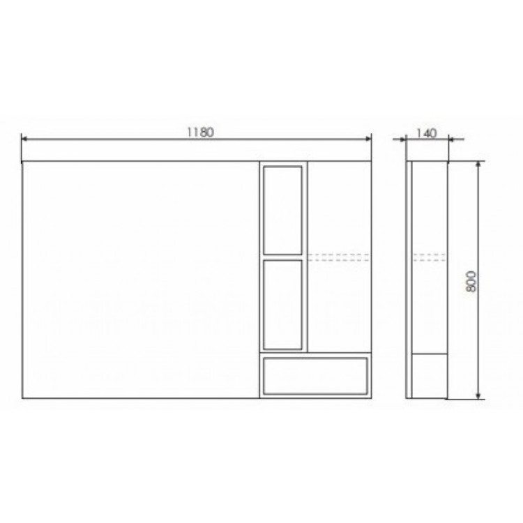Зеркальный шкаф Comforty Турин 120